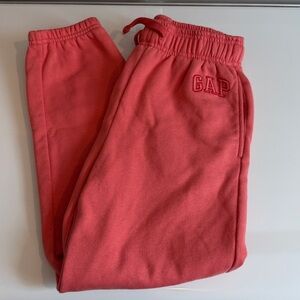 GAP Girls Coral Pink Elastic Waist Fleece Joggers